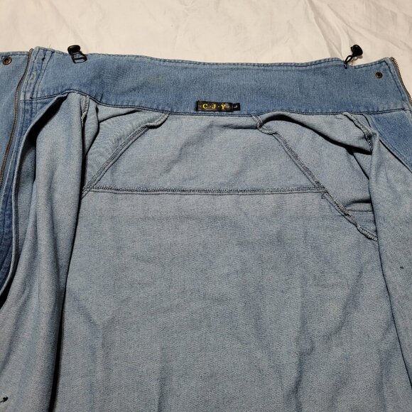 Denim Fleet Jacket Commander Acer Full Zip Snaps High Collar Blue BOOBYK-SPATROL - Picture 2 of 13